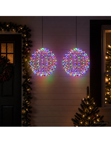 Luce a punta di Natale 2 pz 192 LED Multicolore