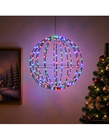 Luce a punta di Natale 160 LED RGB Diametro 50 x 52 cm