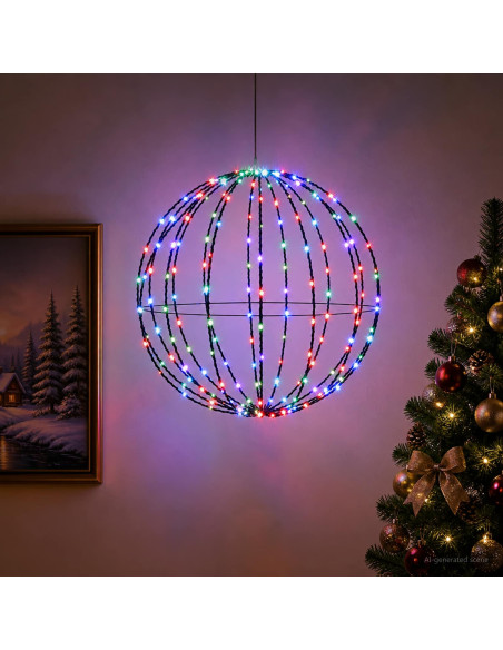 Luce a punta di Natale 160 LED RGB Diametro 50 x 52 cm