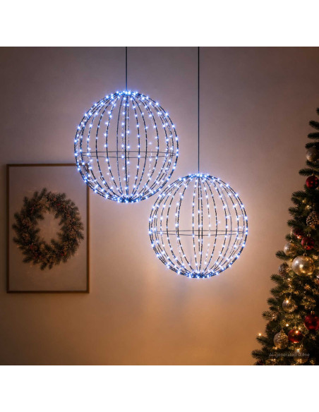 Luce a punta di Natale 2 pz 320 LED Blu Diametro 50 x 52 cm