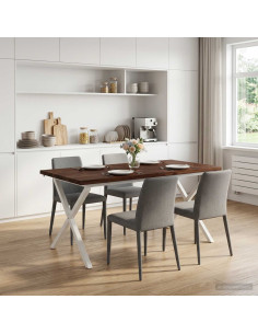 Tavolo da pranzo con bordo vivo 160 x 90 x 75 cm