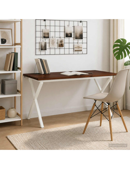 Tavolo da pranzo con bordo vivo 160 x 90 x 75 cm