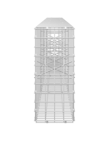 Gabione con filo da 5 mm e rete da 5x5 cm 400x20x50 cm