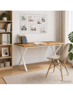 Tavolo da pranzo con bordo vivo 160 x 90 x 75 cm