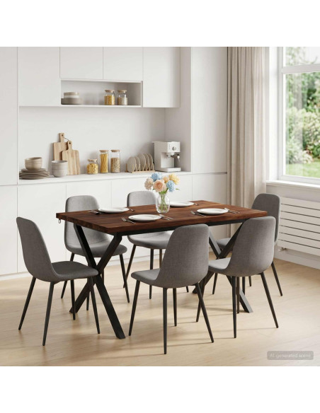 Tavolo da pranzo quadrato 120 x 80 x 75 cm