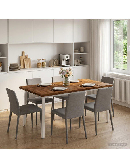 Tavolo da pranzo quadrato 160 x 90 x 75 cm