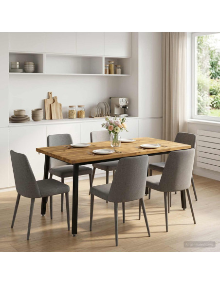 Tavolo da pranzo quadrato 160 x 90 x 75 cm
