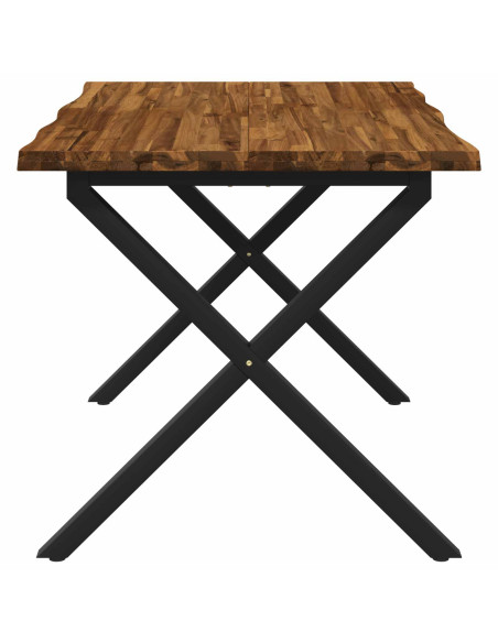 Tavolo da pranzo con bordo vivo 120 x 70 x 75 cm