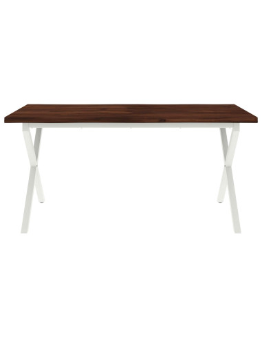 Tavolo da pranzo con bordo vivo 160 x 80 x 75 cm