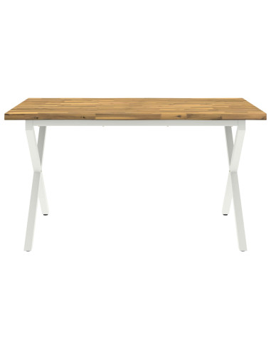 Tavolo da pranzo con bordo vivo 160 x 70 x 75 cm