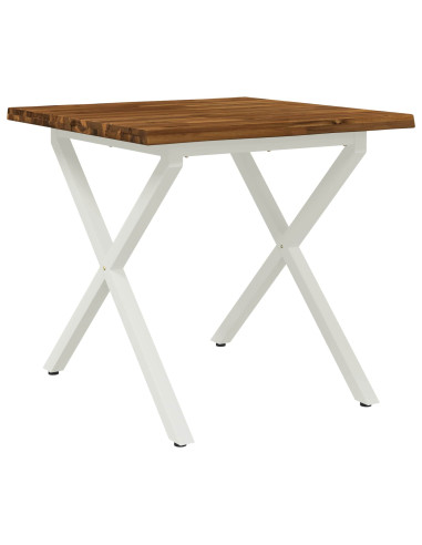 Tavolo da pranzo con bordo vivo 70 x 70 x 75 cm