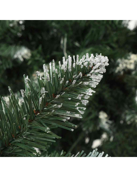 Albero di Natale Artificiale Pigne e Brillantini Bianchi 180 cm