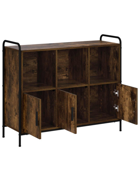 Credenza Rovere Fumo 97 x 33 x 81 cm Legno ingegnerizzato
