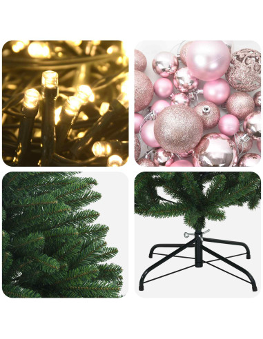 Albero di Natale artificiale verde medio con palline 300 cm