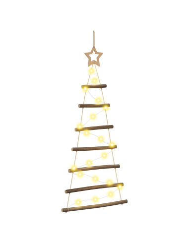 Albero di Natale appeso 90 cm 30 LED Bianco caldo