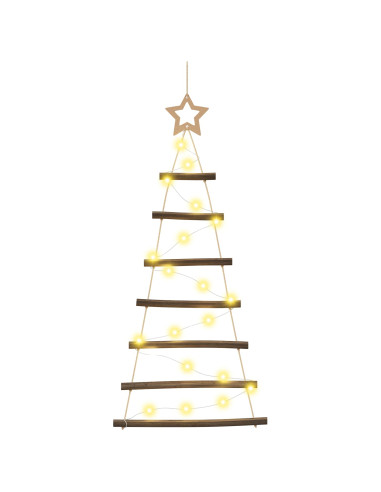 Albero di Natale appeso 90 cm 30 LED Bianco caldo