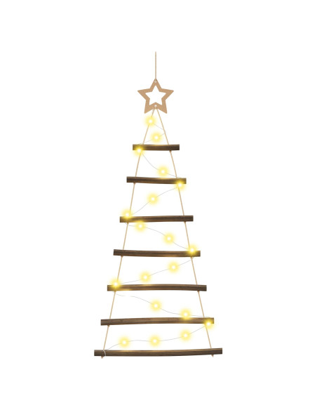 Albero di Natale appeso 90 cm 30 LED Bianco caldo