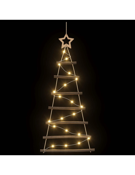Albero di Natale appeso 90 cm 30 LED Bianco caldo
