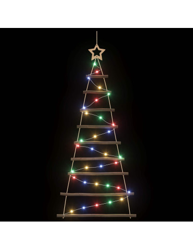 Albero di Natale appeso 120 cm 50 LED Multicolore