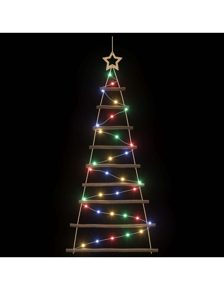 Albero di Natale appeso 120 cm 50 LED Multicolore