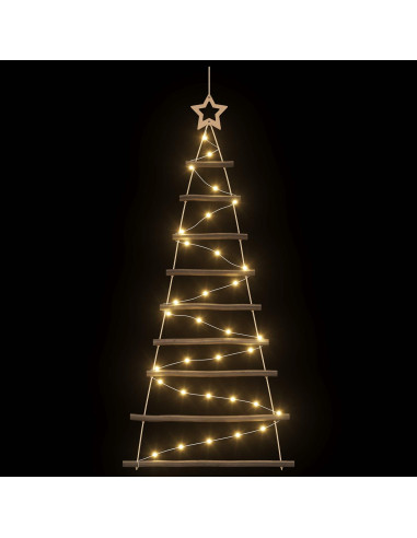 Albero di Natale appeso 120 cm 50 LED Bianco caldo