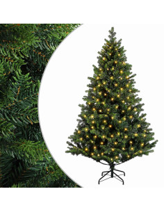 Albero di Natale Artificiale con Rami Pieghevoli 240 cm 300 LED