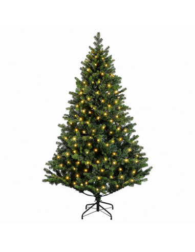 Albero di Natale Artificiale con Rami Pieghevoli 240 cm 300 LED