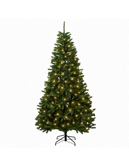 Albero di Natale Artificiale con Rami Pieghevoli 300 cm 600 LED