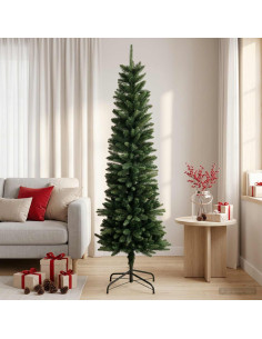 Artificial Slim Christmas Tree 150 cm PE e PVC Verde