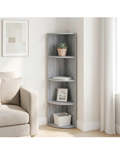 Mensola angolare 4 livelli 41,5 x 41,5 x 143 cm