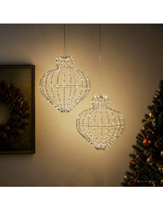 Luce a punta di Natale 2 pz 384 LED Bianco freddo