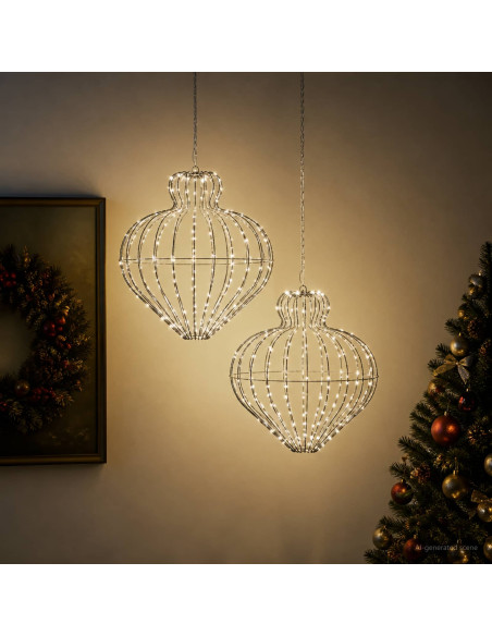 Luce a punta di Natale 2 pz 384 LED Bianco freddo