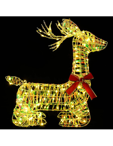 Renna di Natale 3D LOVIISA 140 LED Bianco caldo 55 x 22 x 63 cm