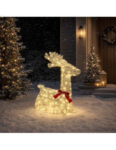 Renna di Natale 3D LOVIISA 140 LED Bianco caldo 55 x 22 x 63 cm