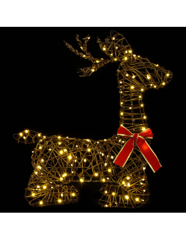 Renna di Natale 3D LOVIISA 140 LED Bianco caldo 55 x 22 x 63 cm
