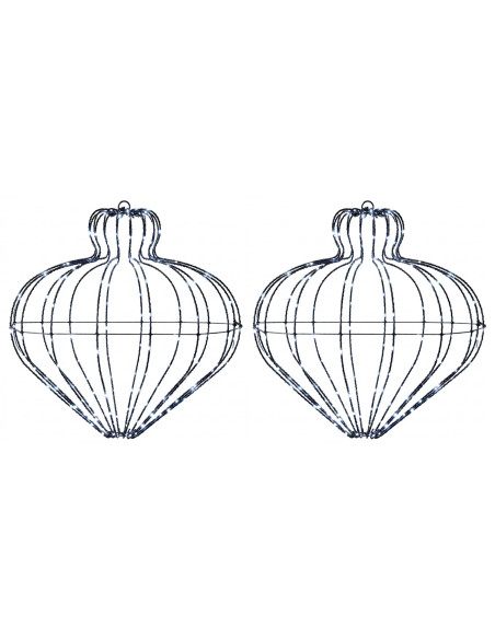 Luce a punta di Natale 2 pz 384 LED Bianco freddo