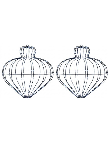 Luce a punta di Natale 2 pz 384 LED Bianco freddo