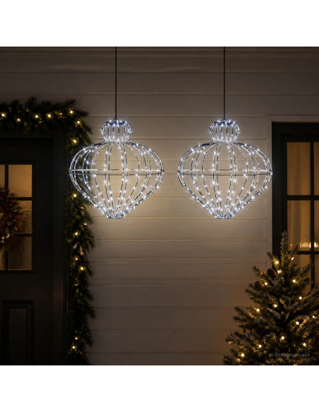 Luce a punta di Natale 2 pz 384 LED Bianco freddo