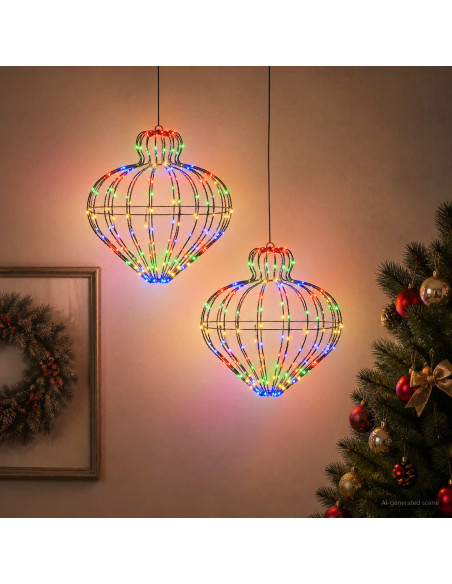 Luce a punta di Natale 2 pz 384 LED Multicolore