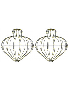 Luce a punta di Natale 2 pz 384 LED Bianco caldo 2