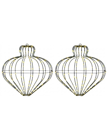 Luce a punta di Natale 2 pz 384 LED Bianco caldo