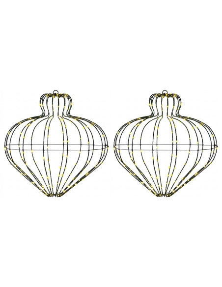 Luce a punta di Natale 2 pz 384 LED Bianco caldo