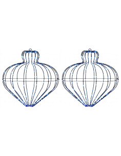 Luce a punta di Natale 2 pz 384 LED Blu Diam. 40 x 40 cm 2