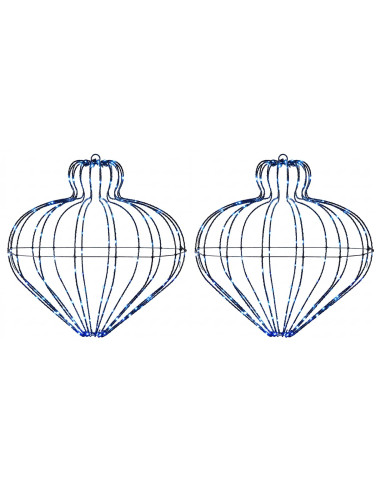 Luce a punta di Natale 2 pz 384 LED Blu Diam. 40 x 40 cm