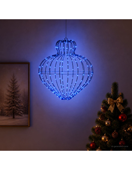 Luce a punta di Natale 192 LED Blu Diam. 40 x 40 cm