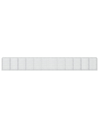 Gabione con Filo da 5 mm e Rete da 5x10 cm 1200x100x150 cm