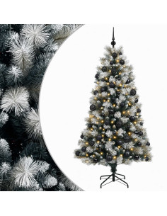 Albero di Natale artificiale con rami snodati e palline 180 cm