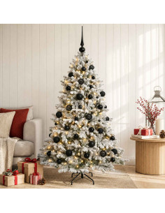 Albero di Natale Artificiale con Palline 120 cm 150 LED