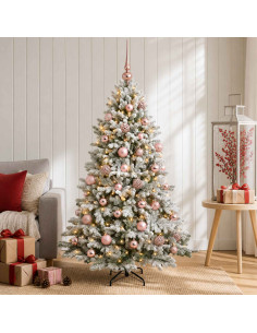 Albero di Natale Artificiale con Palline 120 cm 150 LED