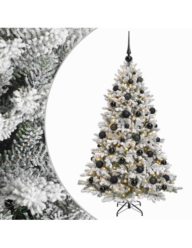 Albero di Natale Artificiale con Palline 120 cm 150 LED